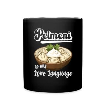 Pelmeni Russische Küche - Tasse einfarbig - Schwarz - Vorne