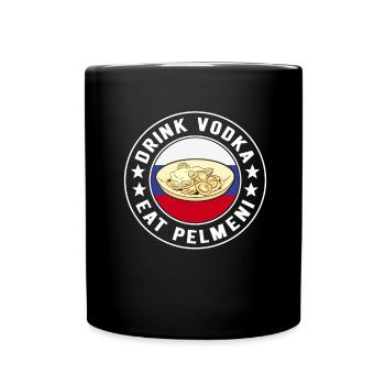 Pelmeni Russian Cuisine - Full Colour Mug - black - Front