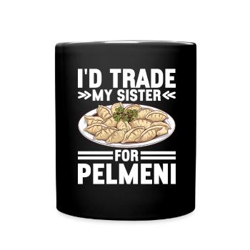 Pelmeni Russian Cuisine - Full Colour Mug - black - Front