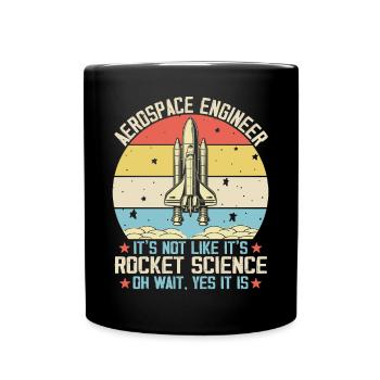Luft- und Raumfahrtingenieur für Raketenwissenschaftler - Tasse einfarbig - Schwarz - Vorne