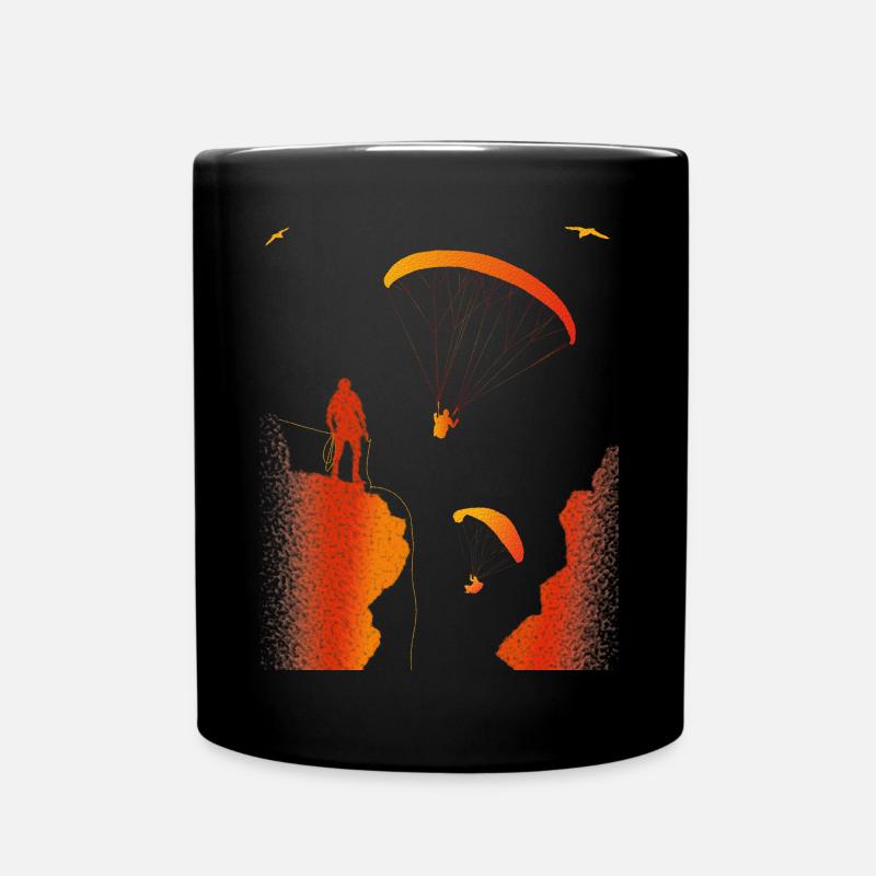 Climbing paragliding paraglider paragliding - Full Colour Mug - black