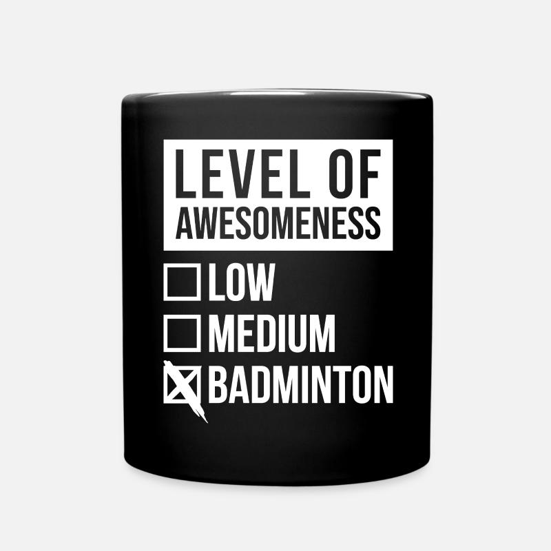 Badminton - Full Colour Mug - black