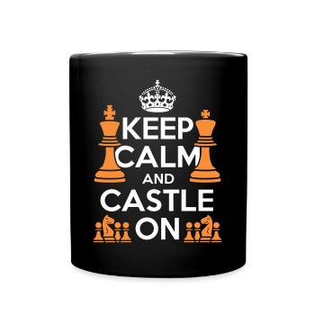 Restez calme et restez en château - Mug uni - noir - Devant