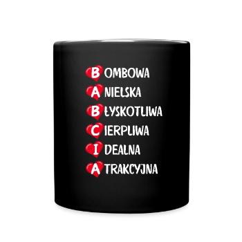 Oma ist bombastisch, engelsgleich, geduldig... - Tasse einfarbig - Schwarz - Vorne