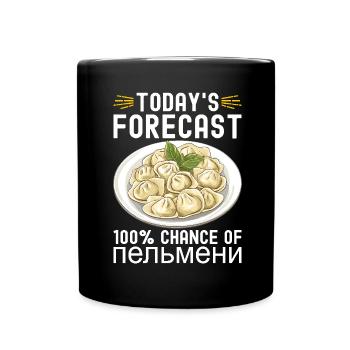 Pelmeni Russian Cuisine - Full Colour Mug - black - Front