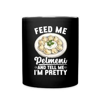 Pelmeni Russian Cuisine - Full Colour Mug - black - Front
