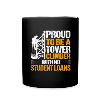 Industrial Climbers Tower Climbers Industrial Climbing - Full Colour Mug - black - Front