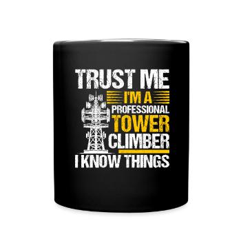 Industrial Climbers Tower Climbers Industrial Climbing - Full Colour Mug - black - Front
