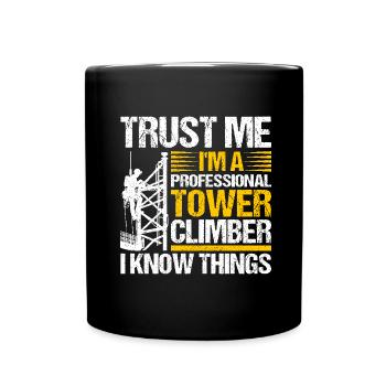 Industrial Climbers Tower Climbers Industrial Climbing - Full Colour Mug - black - Front