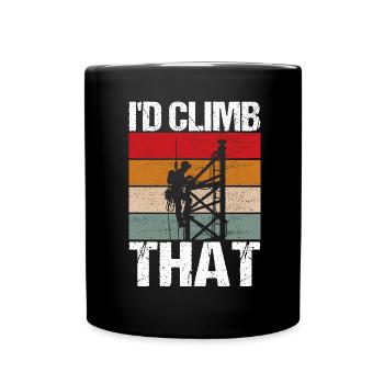 Industrial Climbers Tower Climbers Industrial Climbing - Full Colour Mug - black - Front