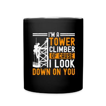 Industrial Climbers Tower Climbers Industrial Climbing - Full Colour Mug - black - Front