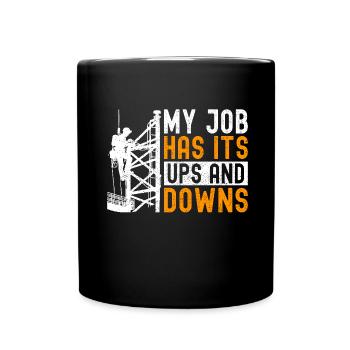 Industrial Climbers Tower Climbers Industrial Climbing - Full Colour Mug - black - Front