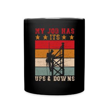 Industrial Climbers Tower Climbers Industrial Climbing - Full Colour Mug - black - Front