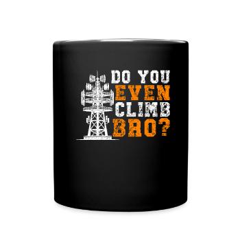 Industriekletterer Tower Climber Industrieklettern - Tasse einfarbig - Schwarz - Vorne