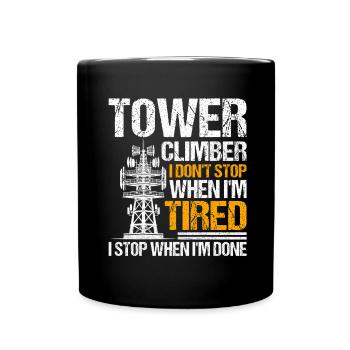 Industrial Climbers Tower Climbers Industrial Climbing - Full Colour Mug - black - Front