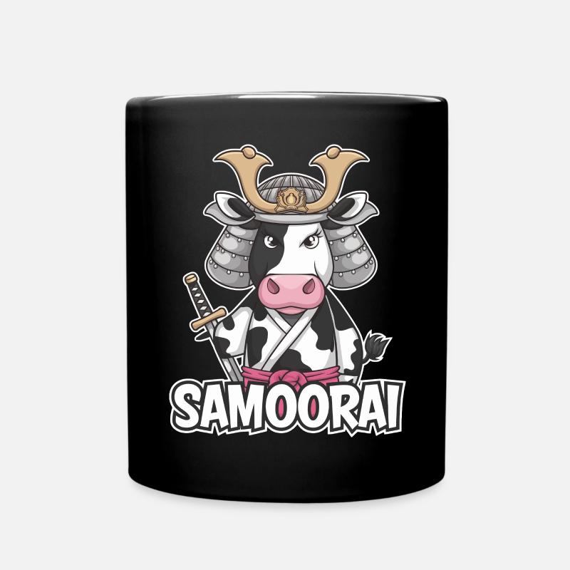 Samoorai: The Warrior Cow - Full Colour Mug - black