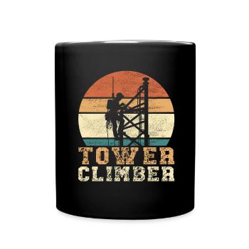 Industrial Climbers Tower Climbers Industrial Climbing - Full Colour Mug - black - Front