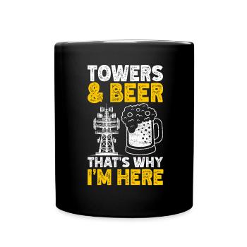 Industrial Climbers Tower Climbers Industrial Climbing - Full Colour Mug - black - Front