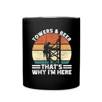Industrial Climbers Tower Climbers Industrial Climbing - Full Colour Mug - black - Front