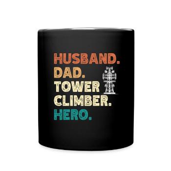 Industrial Climbers Tower Climbers Industrial Climbing - Full Colour Mug - black - Front