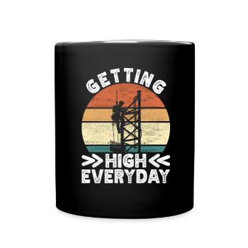 Industrial Climbers Tower Climbers Industrial Climbing - Full Colour Mug - black - Front