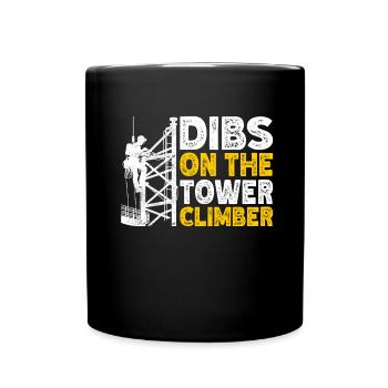 Industriekletterer Tower Climber Industrieklettern - Tasse einfarbig - Schwarz - Vorne