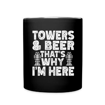 Industrial Climbers Tower Climbers Industrial Climbing - Full Colour Mug - black - Front