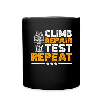 Industrial Climbers Tower Climbers Industrial Climbing - Full Colour Mug - black - Front
