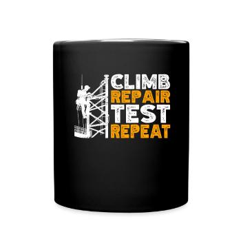 Industrial Climbers Tower Climbers Industrial Climbing - Full Colour Mug - black - Front