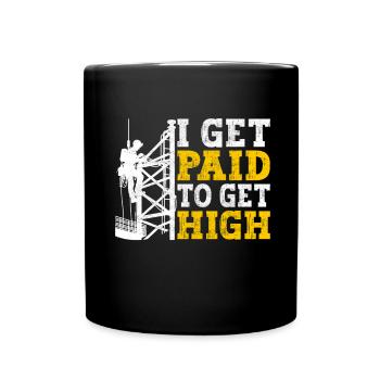 Industrial Climbers Tower Climbers Industrial Climbing - Full Colour Mug - black - Front
