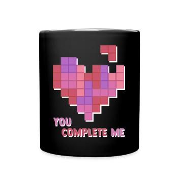 You Complete Me - Tasse einfarbig - Schwarz - Vorne
