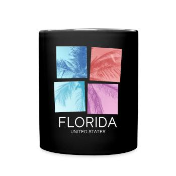 Floride États-Unis Miami Amérique Été Palmiers Plage - Mug uni - noir - Devant