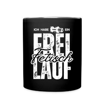 Freilauf Fetisch White - Tasse einfarbig - Schwarz - Vorne