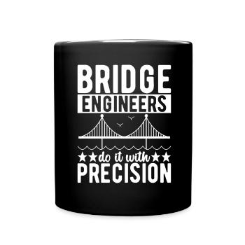 Bridge Engineer Bridge Construction - Full Colour Mug - black - Front
