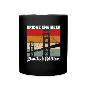 Bridge Engineer Bridge Construction - Full Colour Mug - black - Front