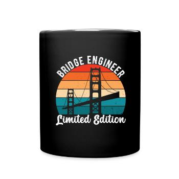 Bridge Engineer Bridge Construction - Full Colour Mug - black - Front