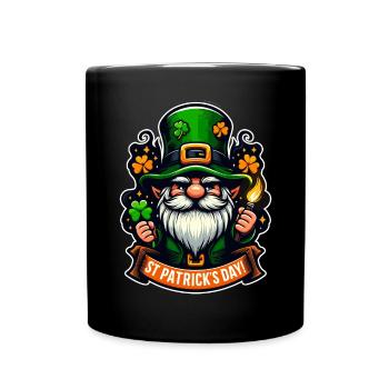 Lucky Gnome - Leprechaun de la Saint-Patrick - Mug uni - noir - Devant