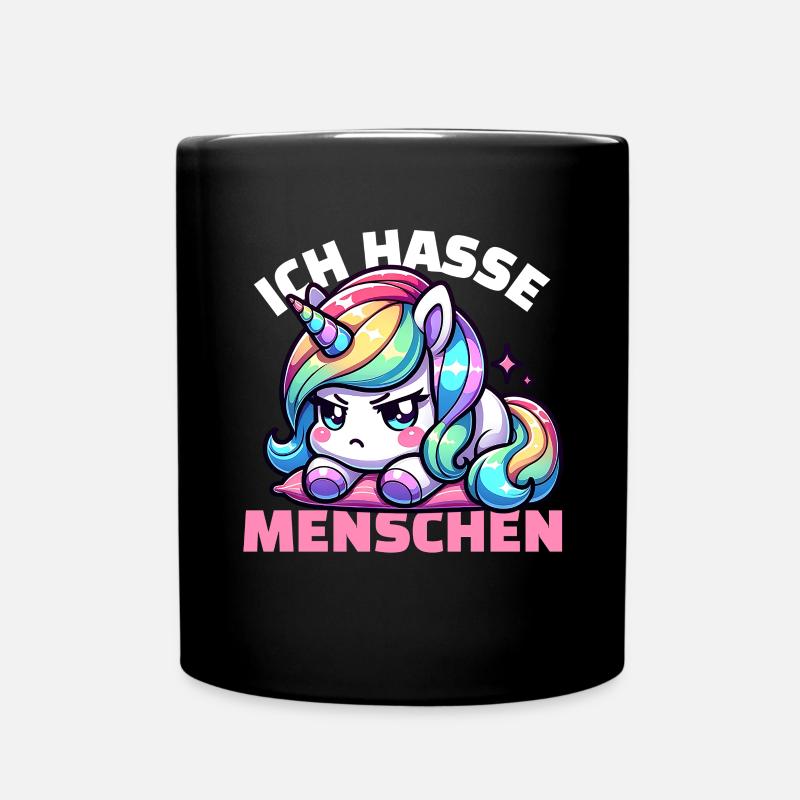 La licorne est agacée par les gens - Mug uni - noir