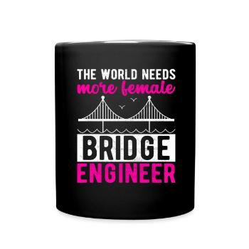 Bridge Engineer Bridge Construction - Full Colour Mug - black - Front
