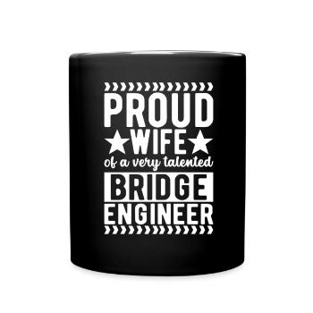 Bridge Engineer Bridge Construction - Full Colour Mug - black - Front