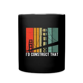 Bridge Engineer Bridge Construction - Full Colour Mug - black - Front