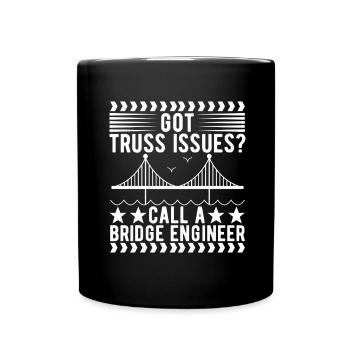 Ingénieur des ponts Construction de ponts - Mug uni - noir - Devant