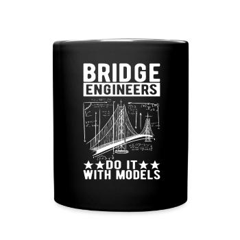 Ingénieur des ponts Construction de ponts - Mug uni - noir - Devant