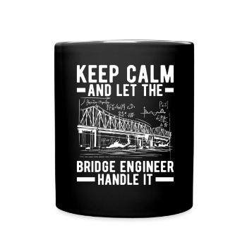 Bridge Engineer Bridge Construction - Full Colour Mug - black - Front