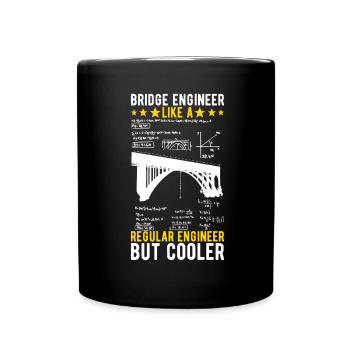 Bridge Engineer Bridge Construction - Full Colour Mug - black - Front
