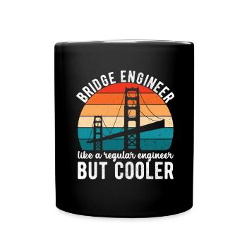 Bridge Engineer Bridge Construction - Full Colour Mug - black - Front