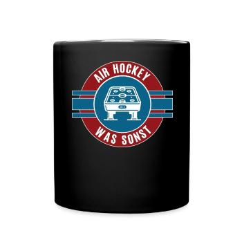 Air Hockey Team Mannschaft Spieler Spiel Airhockey - Tasse einfarbig - Schwarz - Vorne