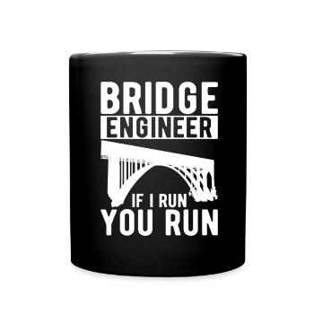 Bridge Engineer Bridge Construction - Full Colour Mug - black - Front