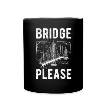 Bridge Engineer Bridge Construction - Full Colour Mug - black - Front