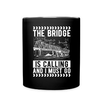 Bridge Engineer Bridge Construction - Full Colour Mug - black - Front